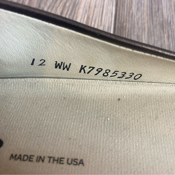 SAS Women 12 Double Wide Scenic Ballet Flats Bronze Leather Slip On Comfort Shoe - Picture 7 of 7